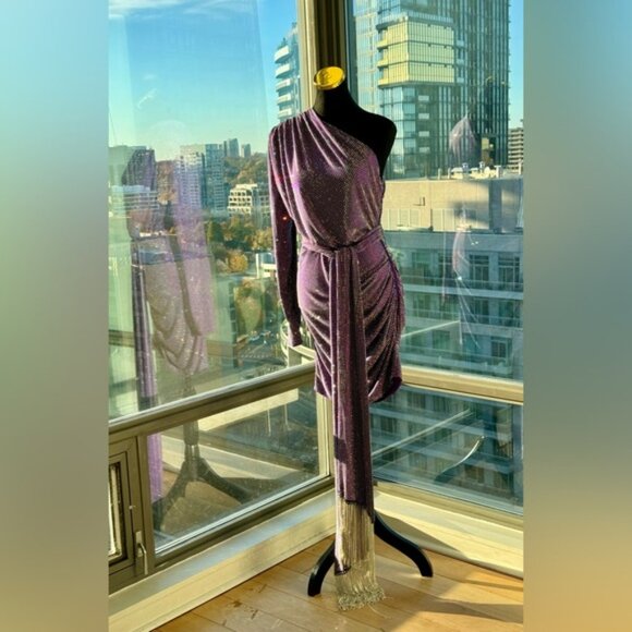 🆕 BRONX & BANCO 🧿 NWOT Starlight Rhinestone Embellished Mini Dress, Sz L US 8 - Picture 3 of 16